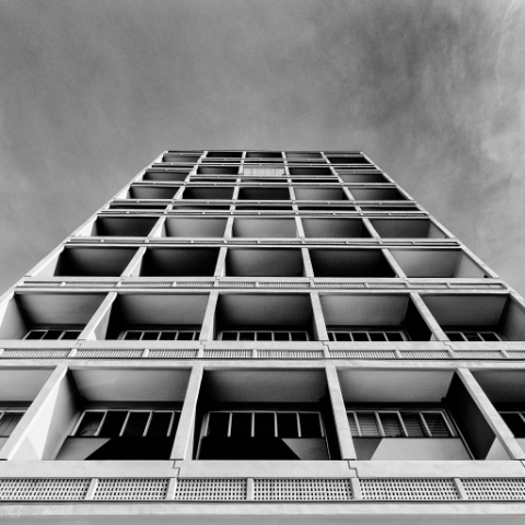 Uwe Hantke - Südfassade Corbusierhaus Berlin